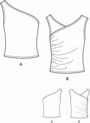 4545 SIMP EZ 1-2 SHOULDER KNIT TOPS PATTERN 6-16